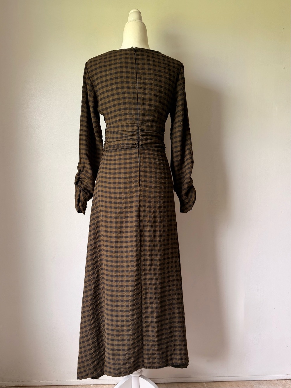 Zara checkered Midi dress - Picture 6 of 11